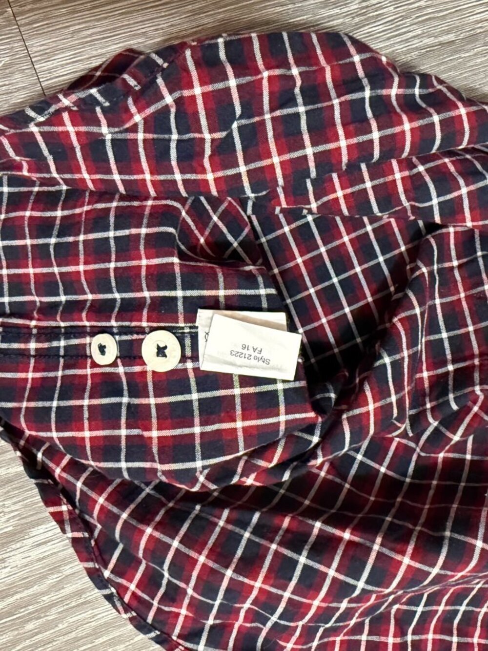 J. Crew Slim Fit Plaid Button Down Shirt - Red/Navy Size XL - Picture 6 of 7